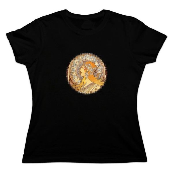 

знак альфонс муха art nouveau женщин новинка t-shirt печать tee shirt