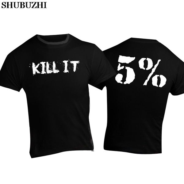 

shubuzhi tee mens rich piana kill it t-shirt + 5% back print | size small | bodybuilding nutrition print t shirts men