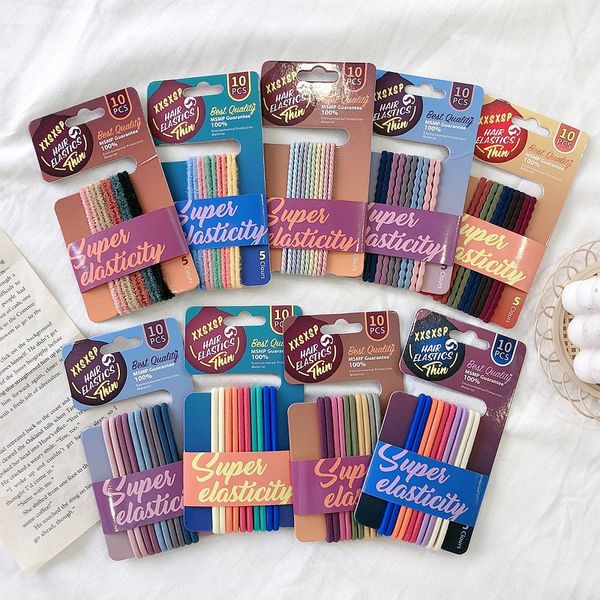 

celebrities candy color hair color leather band south korea basic hair ring head rope ins simple rope headwear