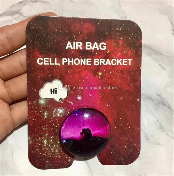 

glass airbag bracket lazy mobile phone airbag bracket portable grip mount ring for iphone tablets kickstand with retail box