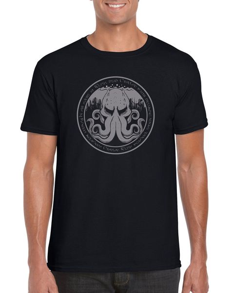 

in his house at r'yleh... " cthulhu lovecraft inspired book t-shirt s-2xl