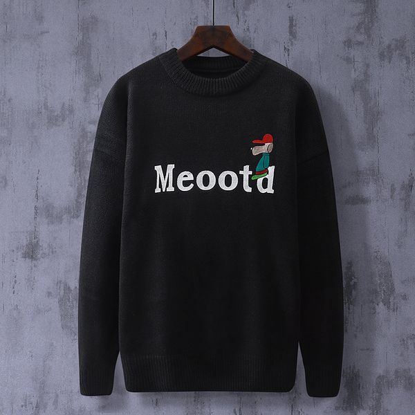 

2020 chinese fashion brand new style men's sweater for autumn and winter wear cute sweater wholesale 1-47, White;black