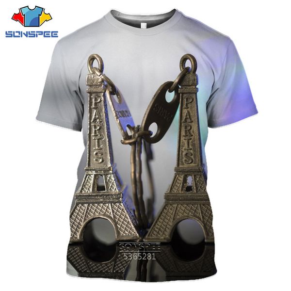 

eiffel tower landscape 3d print shirts graphic plus size plus size men clothing