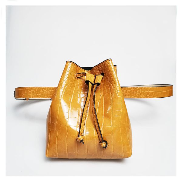 

women waist packs pu waist bag alligator skin fanny pack trouser belt bag fashion lady's snake belt purse bucket bags