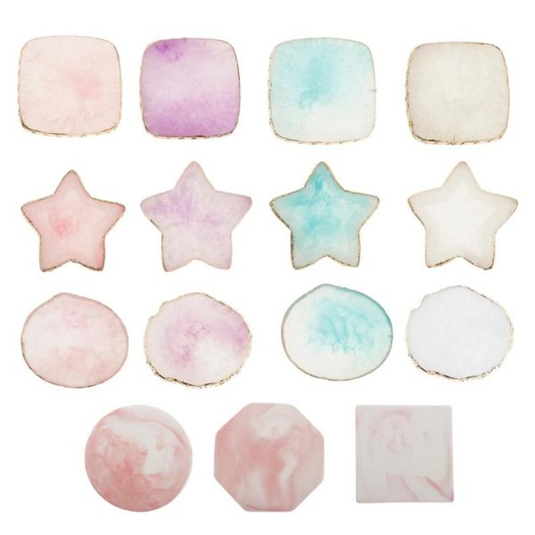 

nail art decorations resin palette painting color mixing pallet, Silver;gold