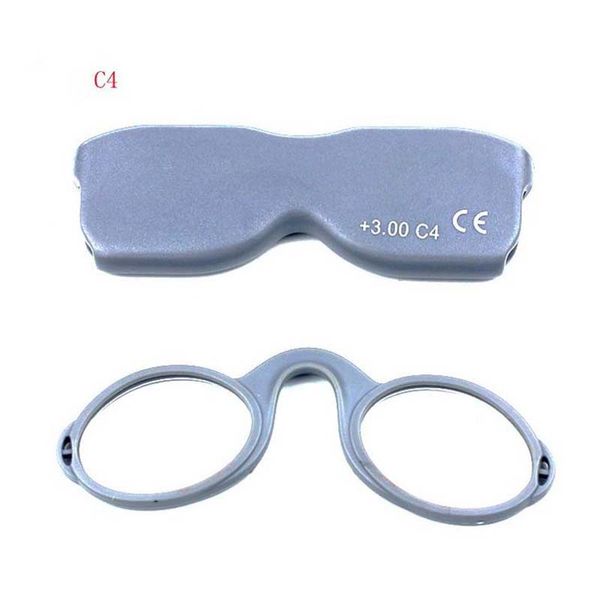 

sunglasses legless nose reading glasses men and women ultra light silicone portable rimless mini wallet, White;black