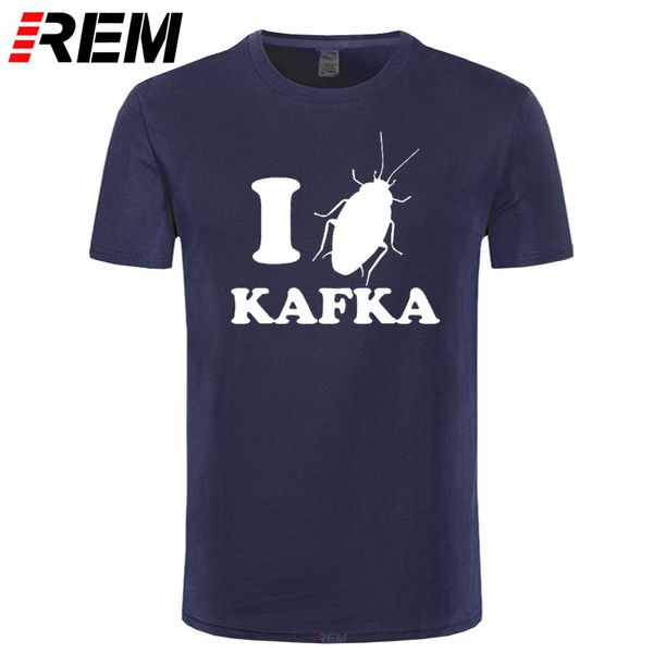 

rem brand clothing kafka letter printed t shirt mens short sleeve cotton slim pullovers t shirt male sprotwear tee