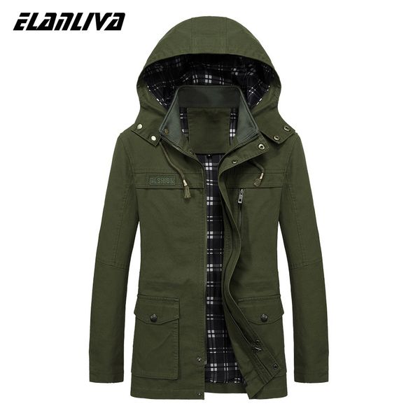 

new thick warm man jacket winter parkas casual cotton padded jacket male multi-pocket fur hoodies men coat parka hombre, Black;brown