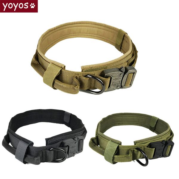 

dog collar tactical camouflage 1000d nylon thick webbing training dog collar retractable large and medium-sized accessories
