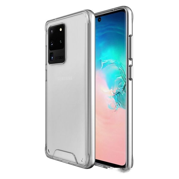 

the new space transparent cell phone cover for s20 s20 ultra full protective tpu pc phone shell for iphone11 pro max for moto phone