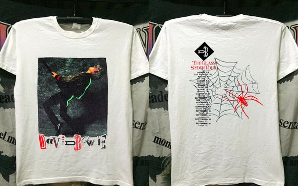 

rare vintage 1987 david bowie glass spider tour shirt reprint new usa size men slim fit t shirt s-xxxl