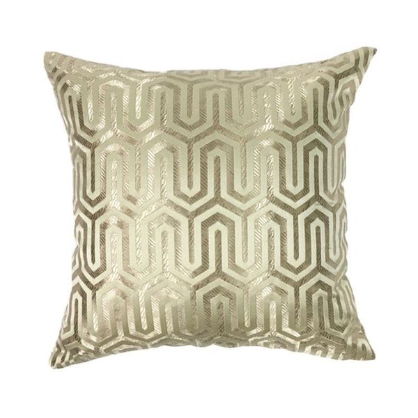 

home modern geometric pillows dark beige jacquard woven sofa cushion cover square decorative pillow case 45 x 45 cm sell by pc
