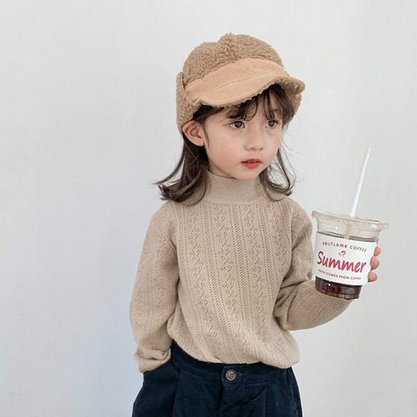 

pullover 2021 autumn arrival girls fashion knitted sweaters kids candy color, Blue