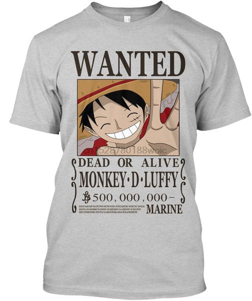 

men t shirt luffy wanted bounty one piece anime women t-shirt