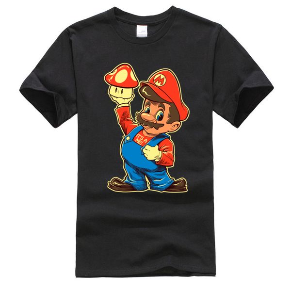 

magic super mario mushrooms cartoon men t shirt 2019 brand new fashion leisure & tees printed game graphic tee shirt boy