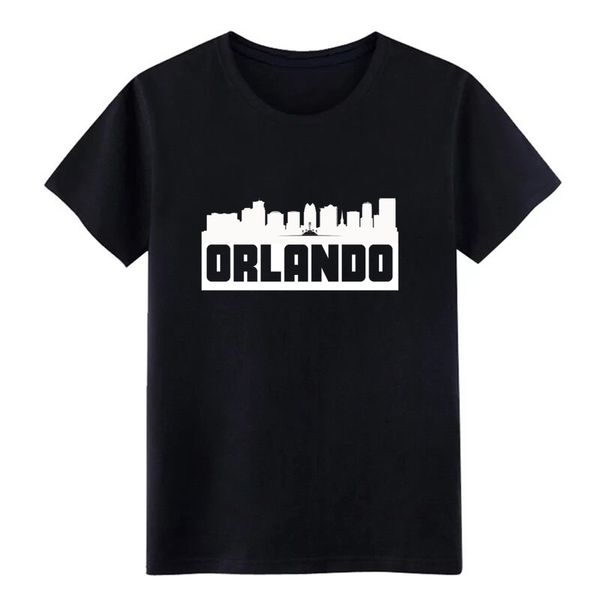 

orlando florida skyline silhouette t shirt designing short sleeve euro size s-3xl family crazy humor summer style natural shirt
