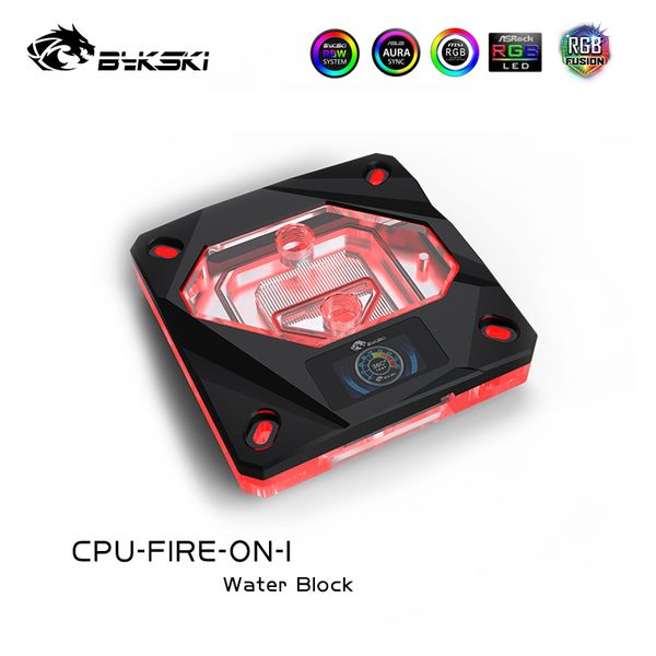 

fans & coolings bykski cpu water block for 2011 (x99) 2066 115x (1150 1151 1155 1156) intel platform with lcd temperature cpu-fire-on-i