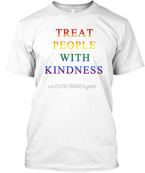 

мужчины t shirt относитесь к людям с добротой lgbt женщин футболку