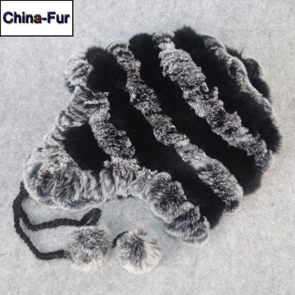 

2020 knitted rex fur beanies hats winter women real rex fur hat real natural cap wholesale retail, Blue;gray