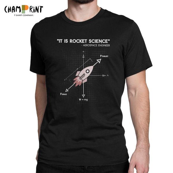 

rocket science t shirt for men pure cotton fashion for male t-shirt round neck funny geek physics scientist tees printed clothes