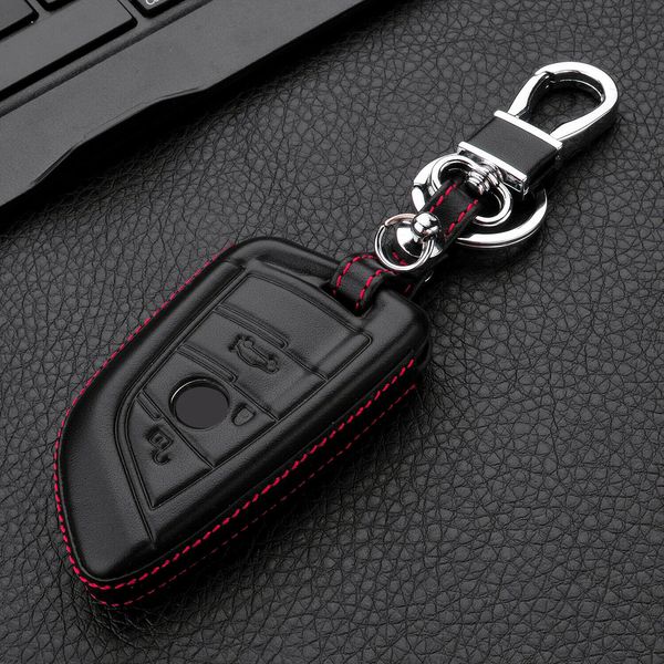 

holder leather remote fob bag car key cover case for bmw x1 x3 x4 x5