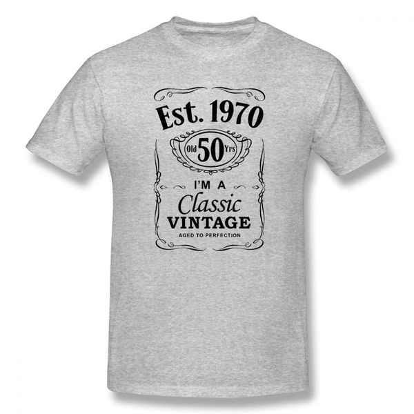 

сделано в 1970 году 50 лет существования удивительный подарок для 2020 день рождения t shirt мужчины хлопок футболки anniversary tees коротк