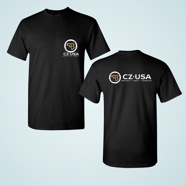 

вершины summer прохладный смешные t-shirt новый ceska zbrojovka огнестрельное оружие пистолеты cz - сша logo black 2 sides t shirt лето
