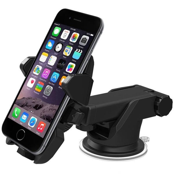 

car mount universal windshield dashboard mobile phone holder with strong suction cup x clamp for iphone xr xs max x samsung s9 retailbox