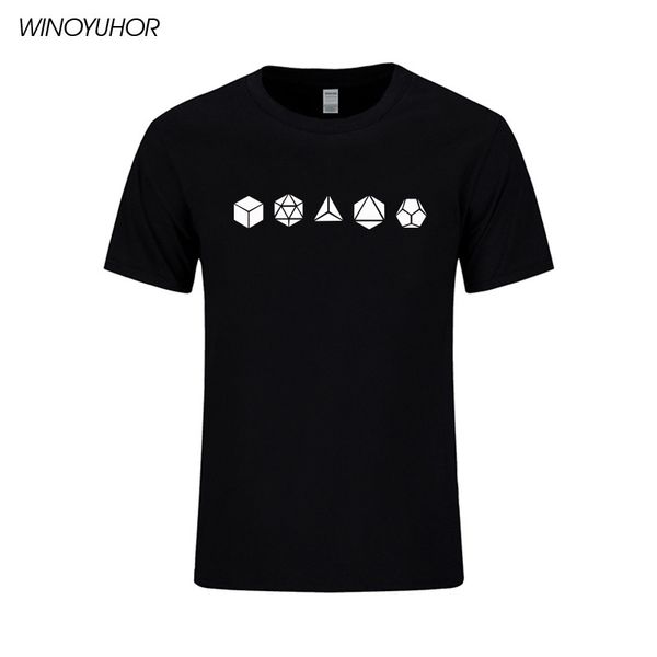 

new fashion brand t-shirt men platonic solids sacred geometry evolution t shirt mens short sleeve cotton tees