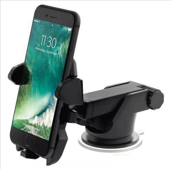 

2017 retractable car mount holder easy one touch universal holders suction cup cradle stand for iphone 8 7 6 6s plus samsung s8 note 8 phone