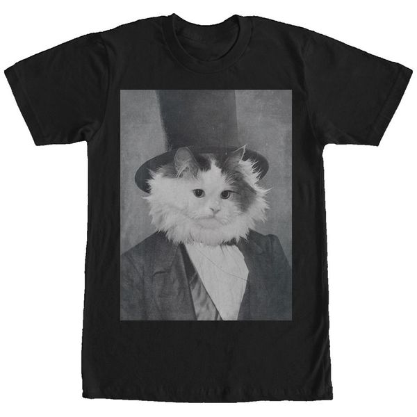 

2019 fashion 100% cotton t shirt cat lincoln mens graphic t shirt tee shirt