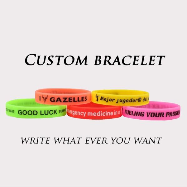 

custom silicone bracelet popular silicone wristband for kids id customized engraved sports bileklik, Golden;silver