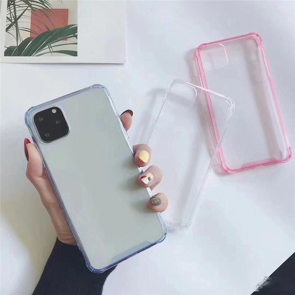 

candy color bumper acrylic phone case for iphone se 2020 11 11pro max xr xs max x xs 7 8 plus 11pro transparent wholesale
