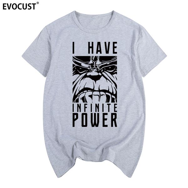 

i have infinite power thanos summer print t-shirt cotton men t shirt new women tee