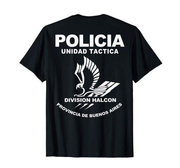 

аргентина буэнос-айрес специальные полицейские силы halcon t-shirt double side летом 2019 pop cotton man tee смешной футболках
