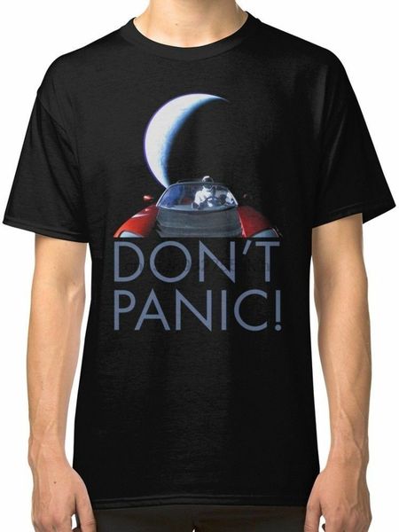 

new spacex starman dont panic mens t-shirt size s-2xl