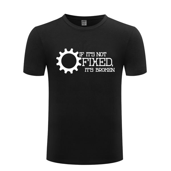 

если это не fixed это брокен - велосипедист байкер креативный футболка футболка мужчины 2018 новый короткие рукава o шеи хлопка повседневный