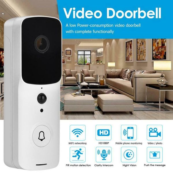 

v10 смарт wifi видео дверной камеры визуальный интерком с камерой chime ночного видения ip дверной звонок беспроводной домашней безопасности
