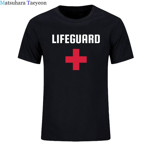 

t-shirt men funny have no fear the lifeguard is here custom short sleeve cotton tshirts hip hop fashion clothes t shirt