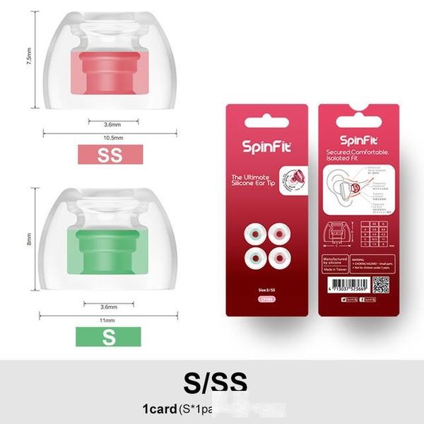 

heap earphone accessories dunu spinfit cp360 silicone eartips for true wireless bluetooth earphone cp-360 1card with 2pcs(small/extra sma...