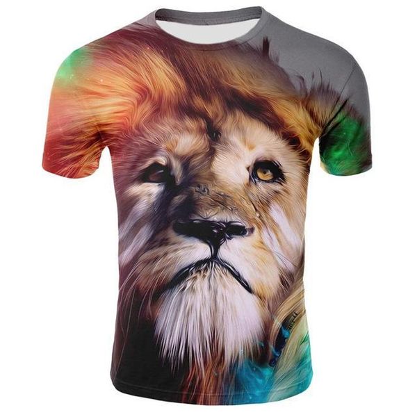 

men 's t -shirt 3d lion printed breathable animal men 3d print shirts comics horror humor men clothing