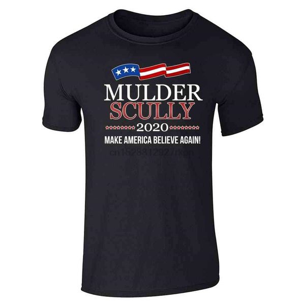 

mulder & scully 2020 make america believe again short sleeve t-shirt
