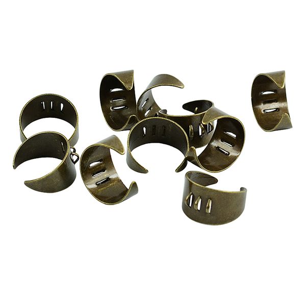 

10 pieces adjustable 3 loops blank rings base settings jewelry making findings