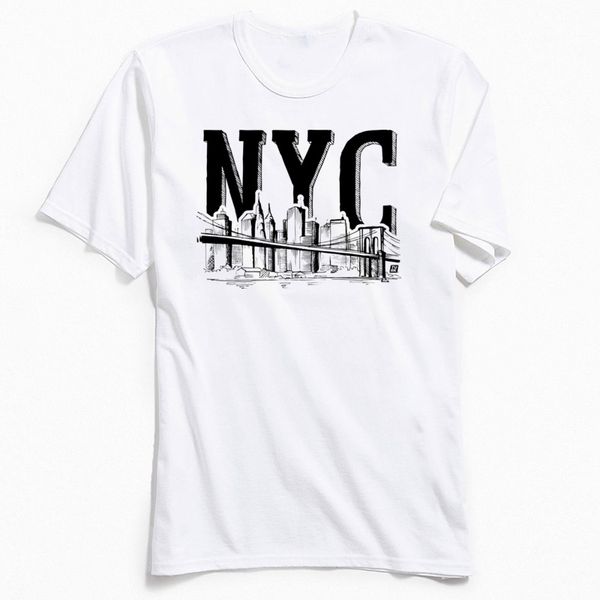 

high street t-shirt men new york city tshirt nyc summer/fall short sleeve t shirt 100% cotton student fitness tees company