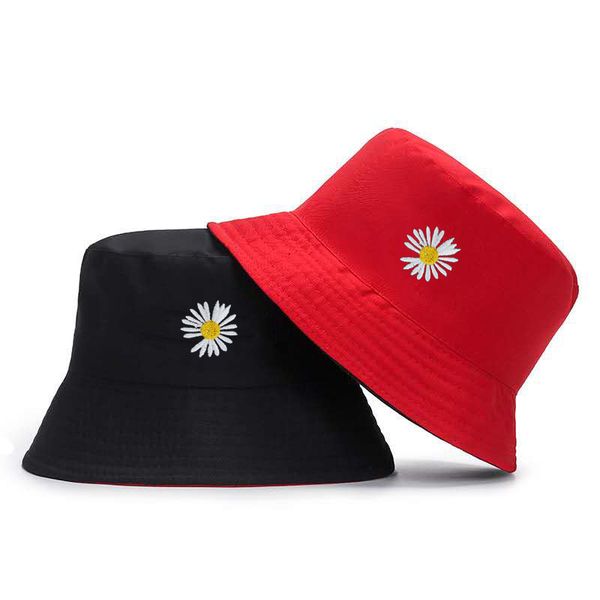 

2020 new small chrysanthemum fisherman's hat bucket hat fashion bob caps hip hop gorros men women panama bucket