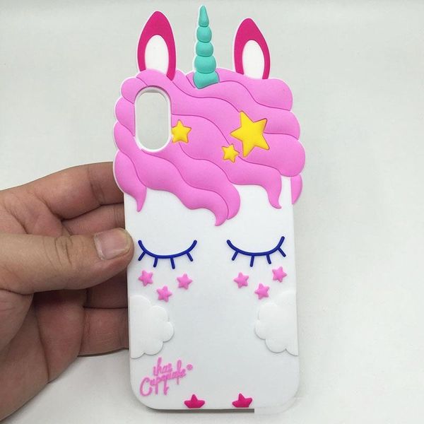 

squinting eyelash horse for iphonexr mobile phone case 11promax cartoon unicorn silicone protective cover
