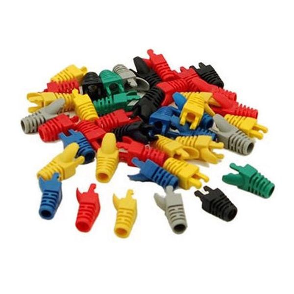 

20pcs rj45 network cable plug boots cap cat5 cat6 drop shipping