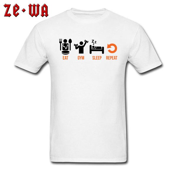 

family short sleeve t-shirt summer/autumn fashion tee shirt eat sleep repeat exercise fitness tshirt women men t shirt