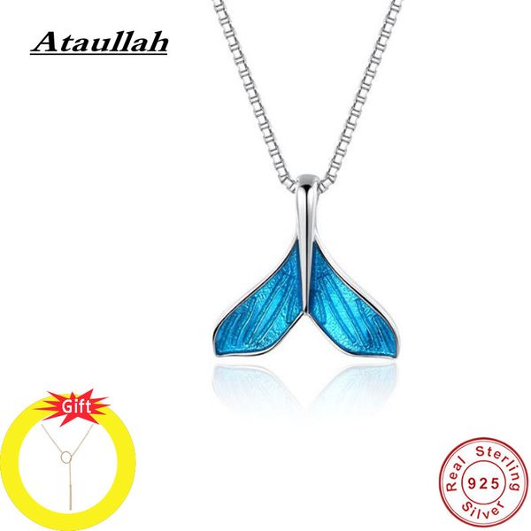 

chains ataullah whale necklace blue tail fish pendant mermaid necklaces chain for women girl party charm jewelry bijoux nw058, Silver