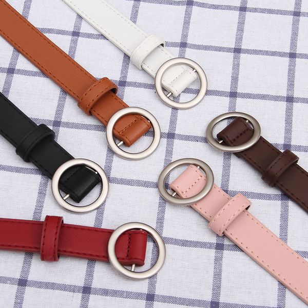 

vrouwen рий непористых пояса женских простые ремни пояс дикого украшение черного ins ветер корейских джинсы тенденция моды для женщин, Black;brown